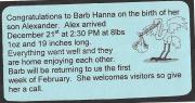 2000 Barb Hanna birth of son