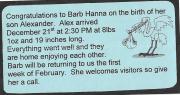 2000 Barb Hanna birth of son