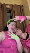 Contest 80s night Sarah and Tara